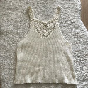 Detailed knit crop top